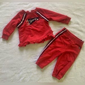 Tommy Hilfiger 12M pant and ruffle sweater set
